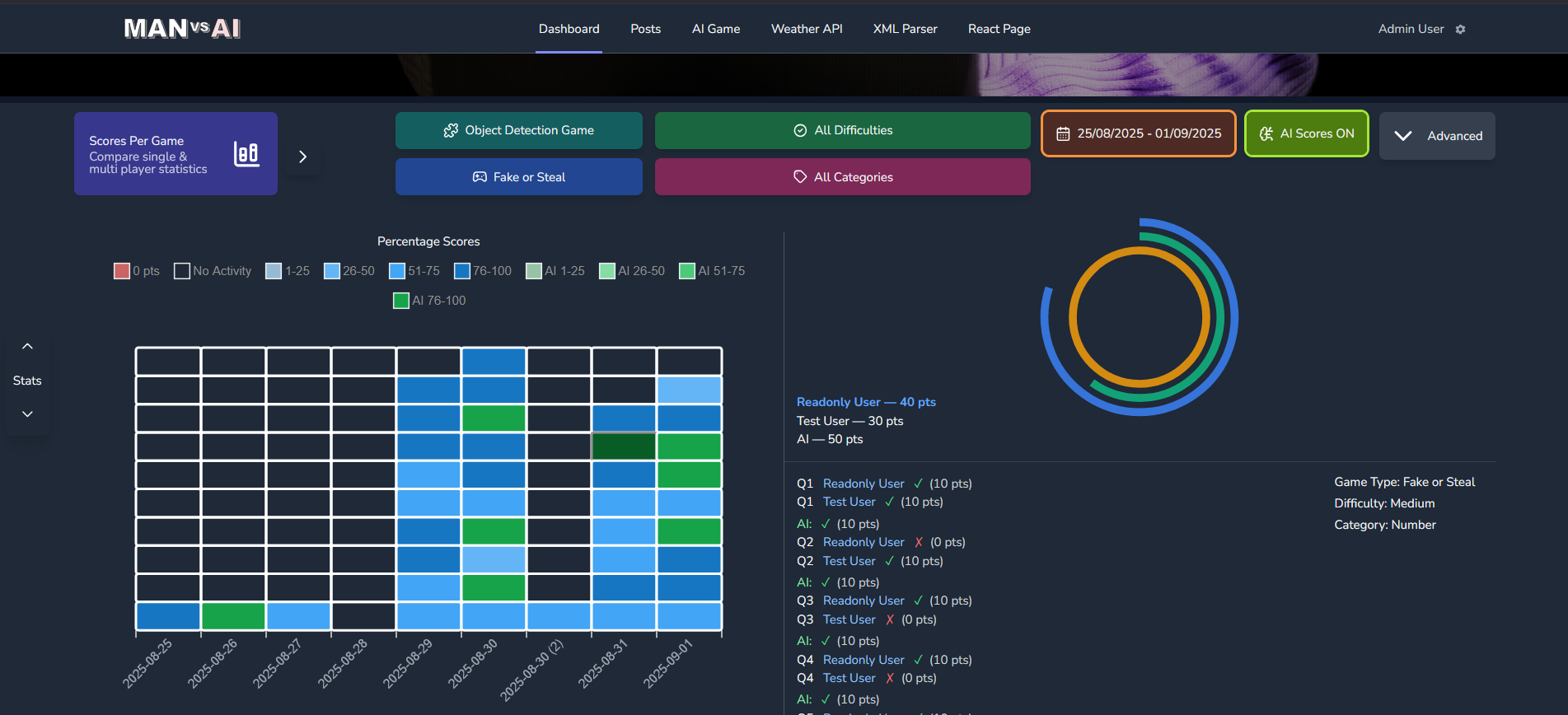 Gaming Platform Homepage